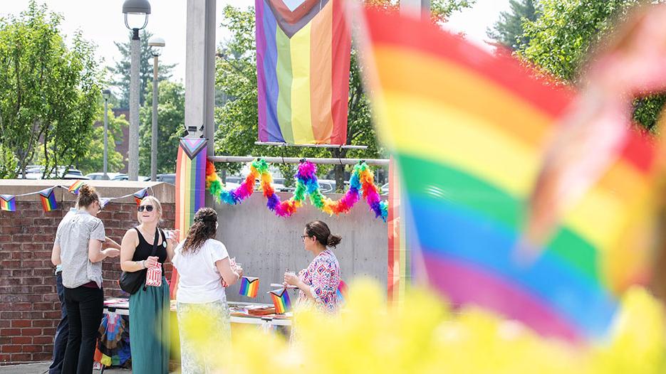 The Skidmore community celebrating Pride